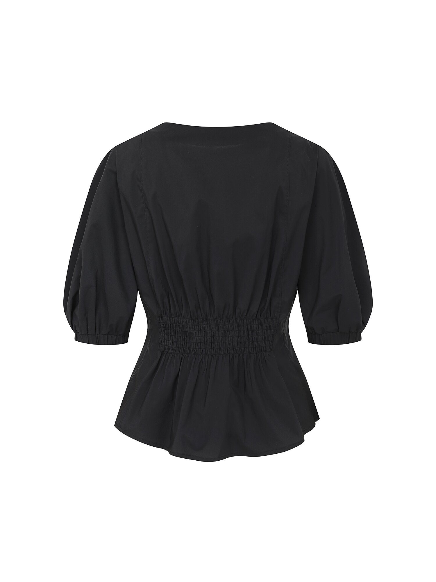 백 스모킹 투웨이 집업 블라우스 (BLACK)