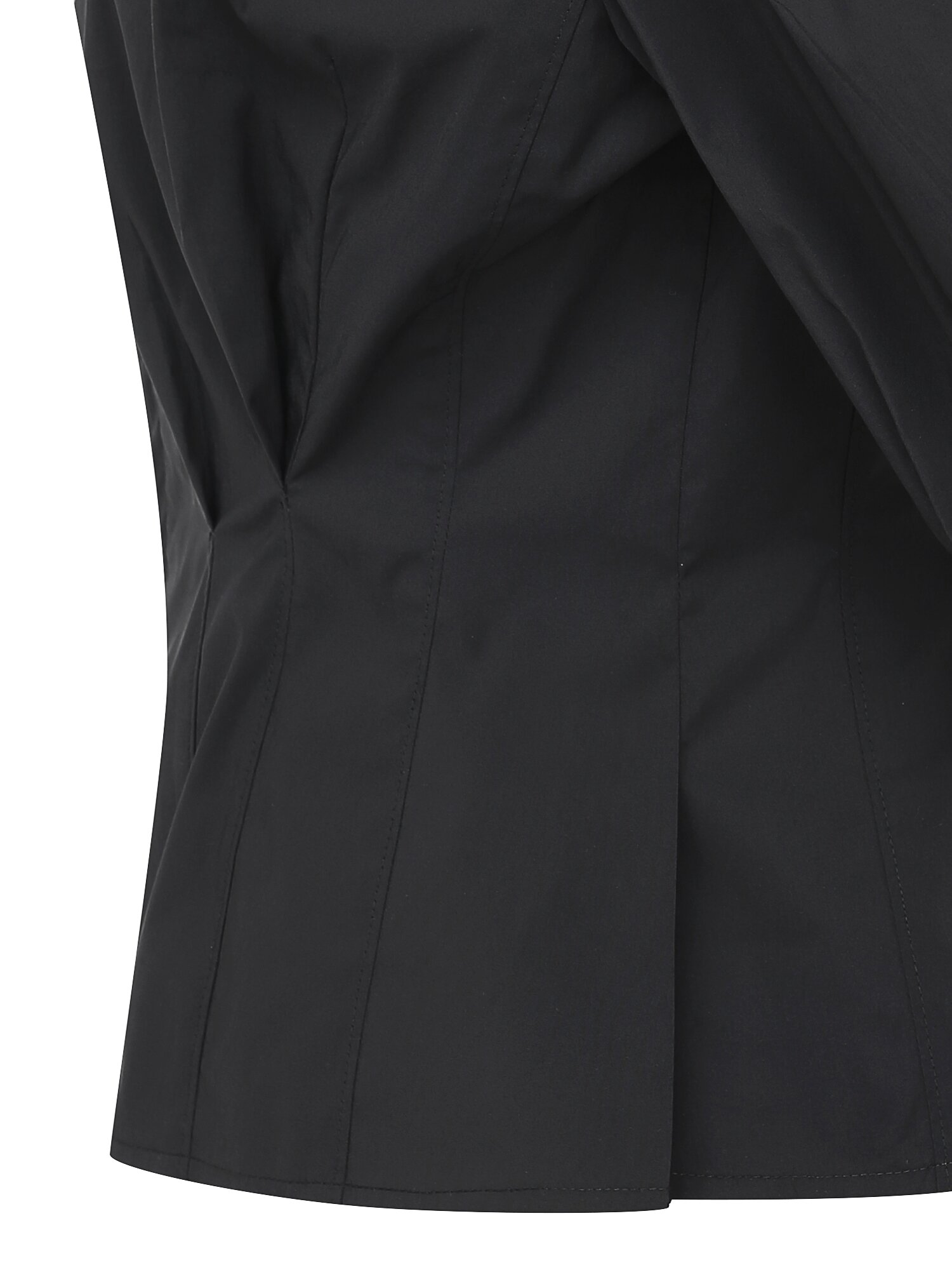 백 스모킹 투웨이 집업 블라우스 (BLACK)