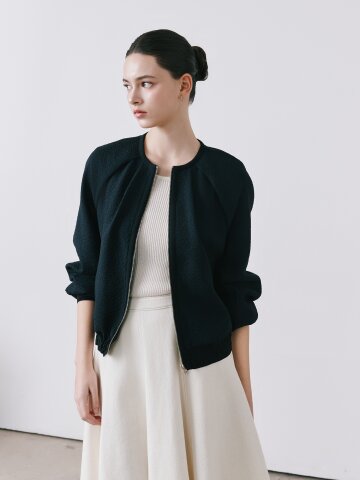 루즈핏 링클 래글런 집업 점퍼 