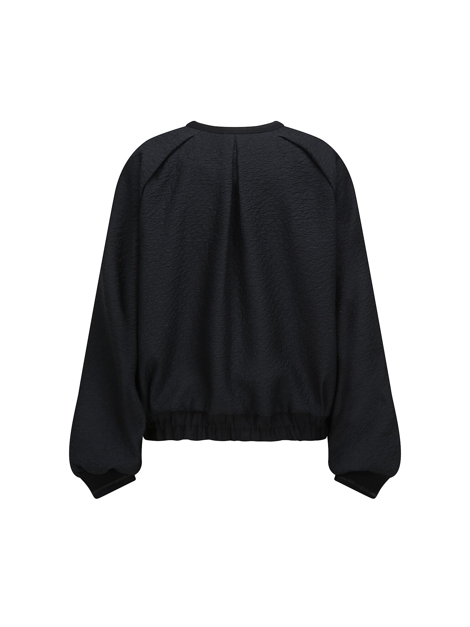 루즈핏 링클 래글런 집업 점퍼 (BLACK)