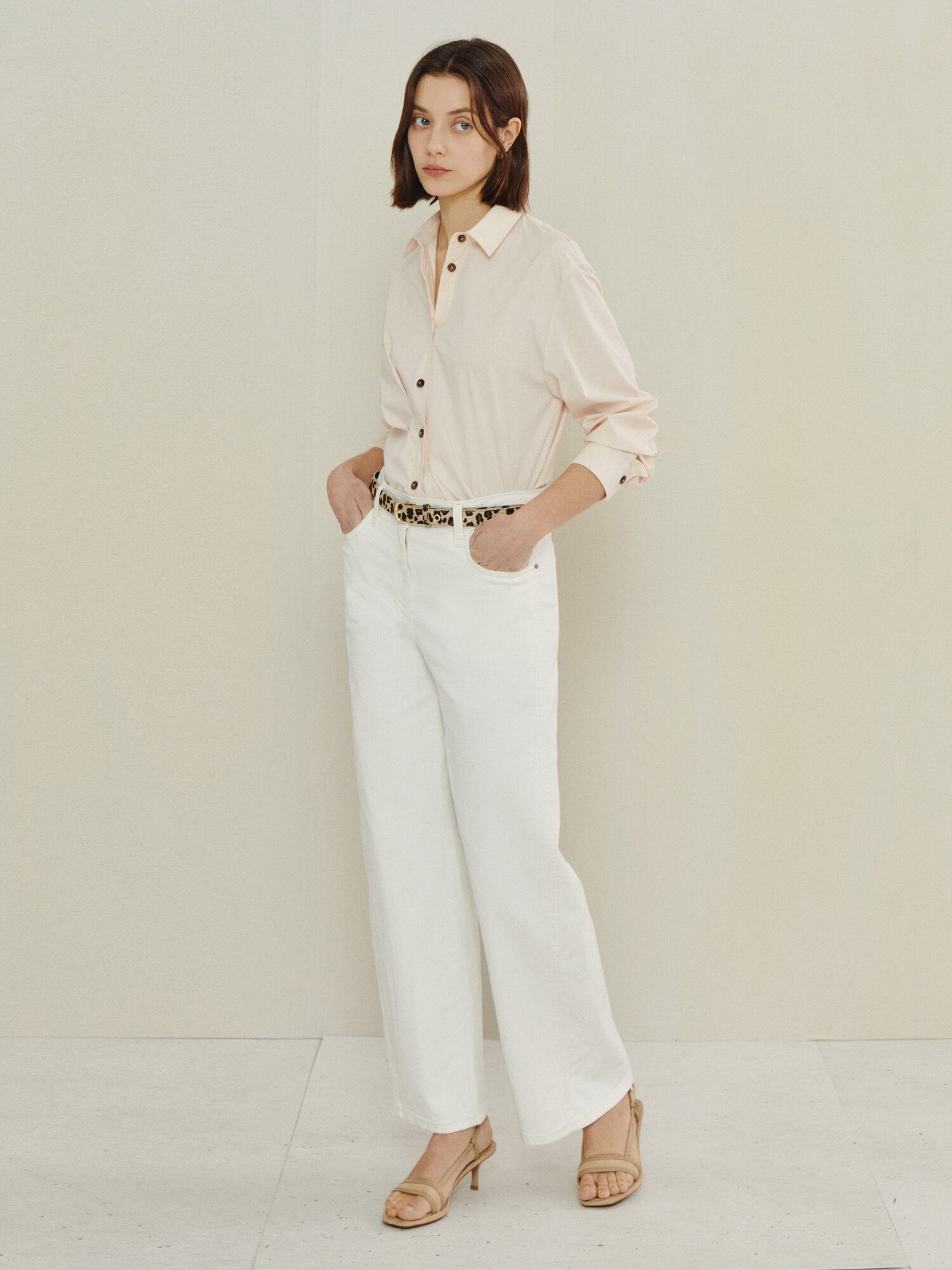 데일리 소프트 터치 베이식 블라우스 (SALMON)