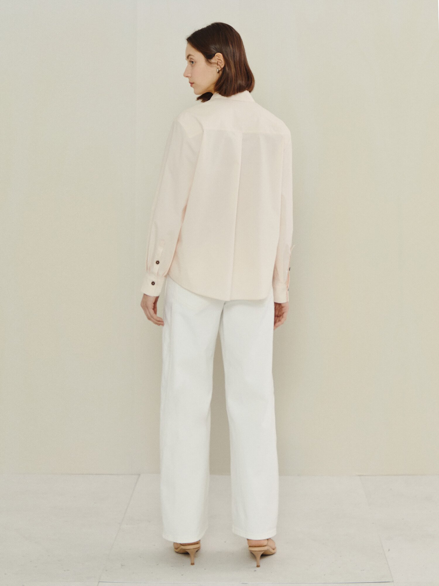 데일리 소프트 터치 베이식 블라우스 (SALMON)