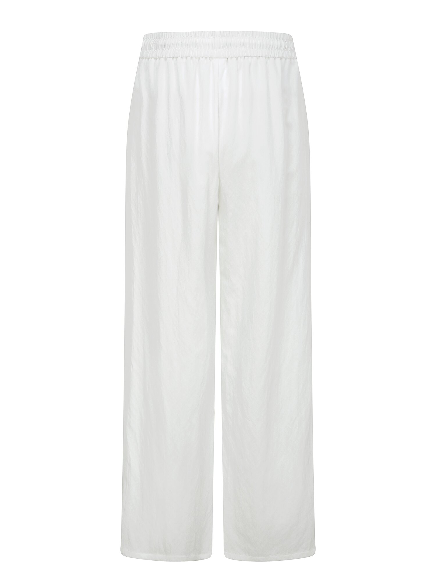 스트링 밴딩 와이드 팬츠 (WHITE)