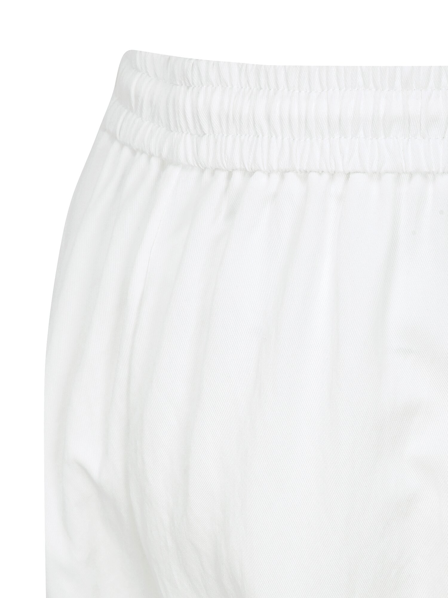 스트링 밴딩 와이드 팬츠 (WHITE)