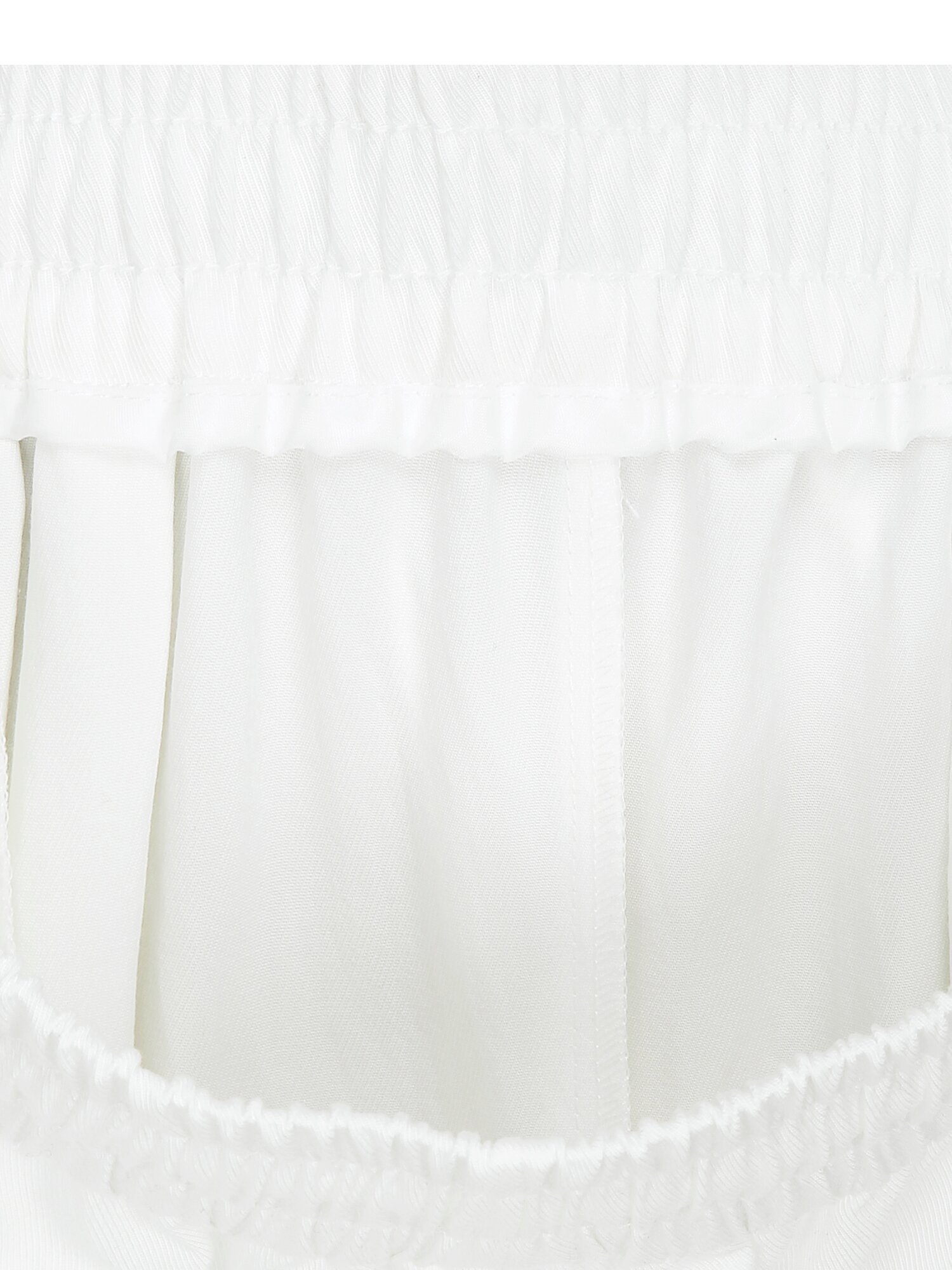 스트링 밴딩 와이드 팬츠 (WHITE)