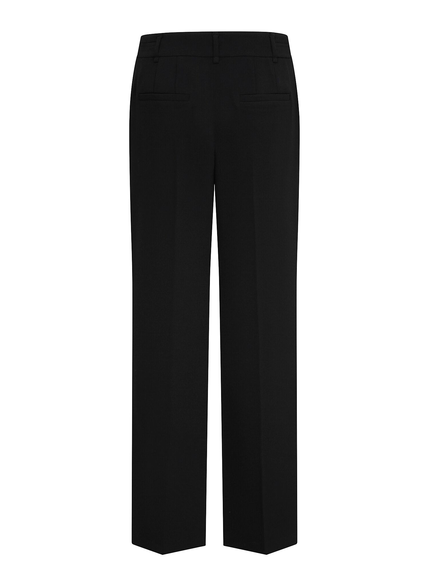 히든 버튼 세미 와이드 팬츠 (BLACK)