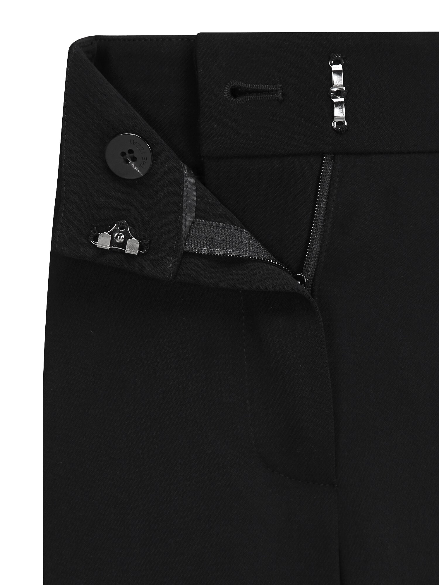 히든 버튼 세미 와이드 팬츠 (BLACK)