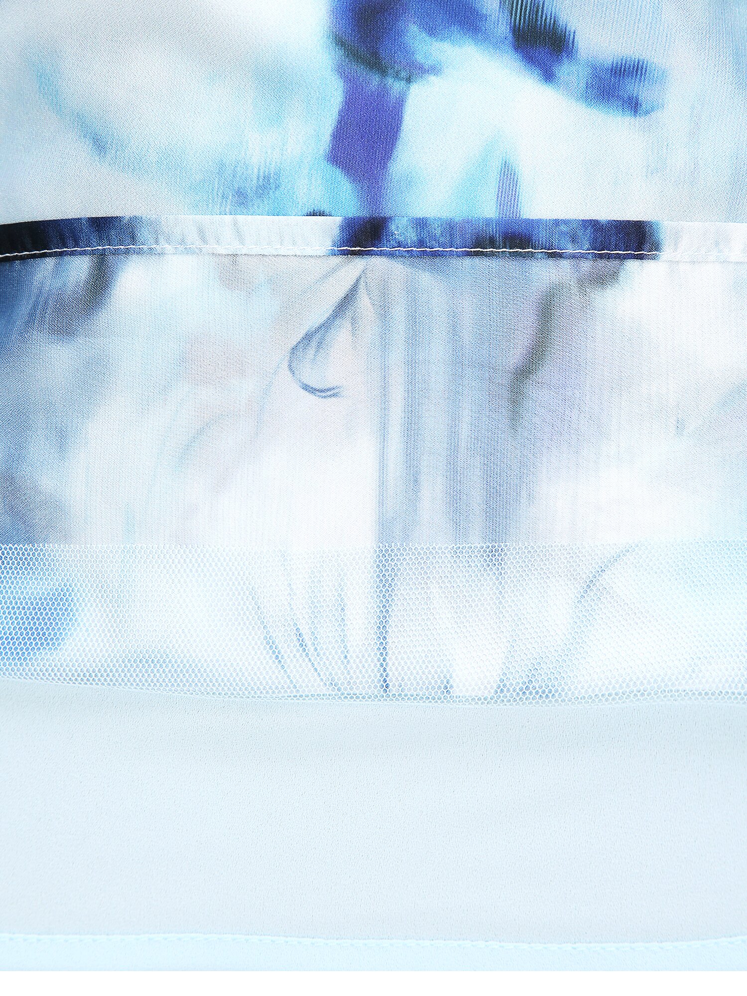 페미닌 플레어 스커트 (PRINT BLUE)