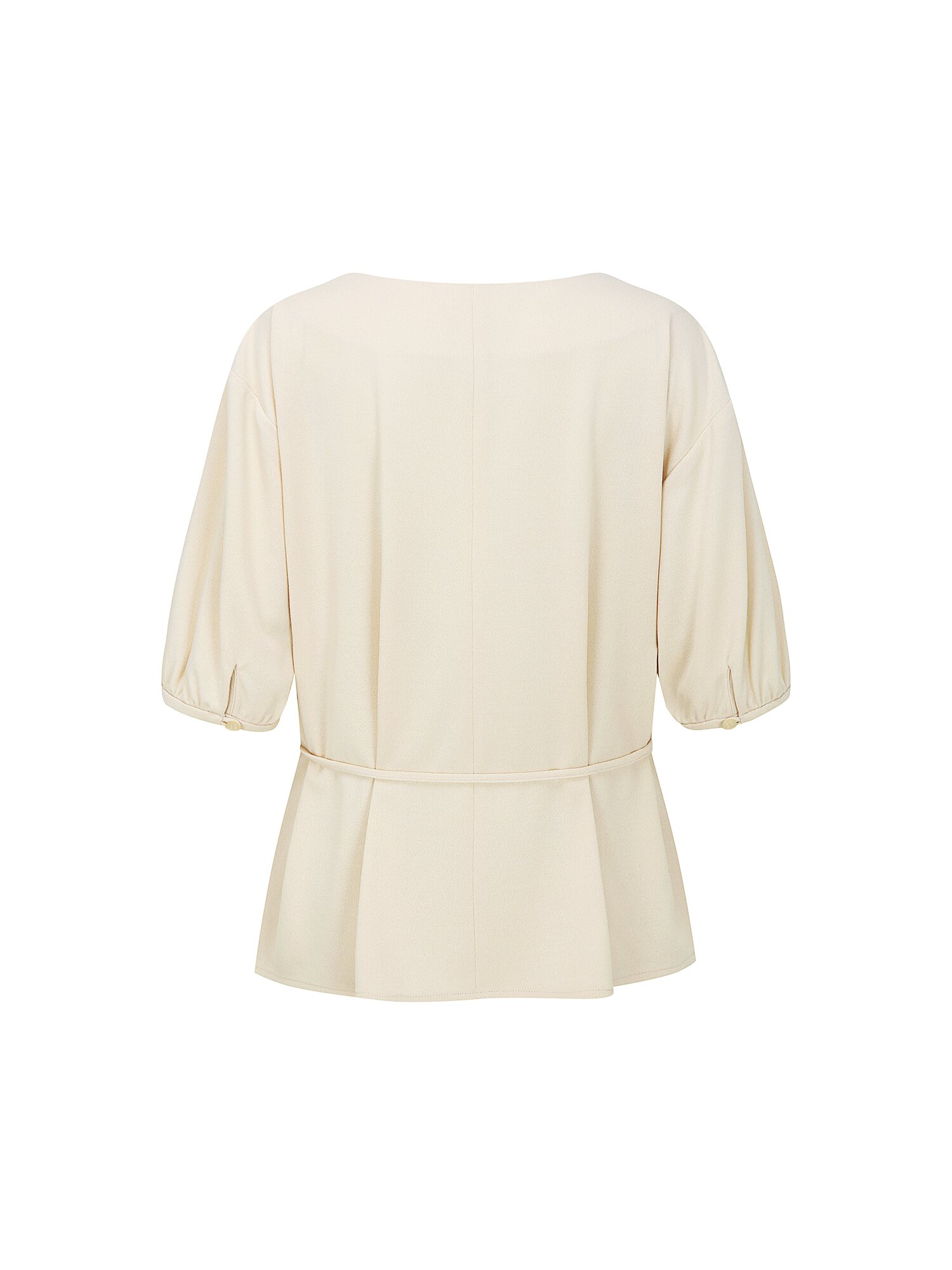 하프 슬리브 카울넥 블라우스 (LIGHT BEIGE)