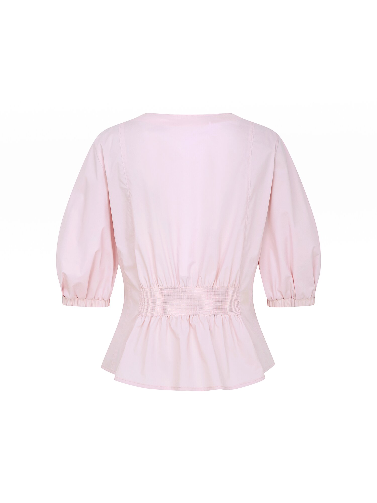 백 스모킹 투웨이 집업 블라우스 (LIGHT PINK)