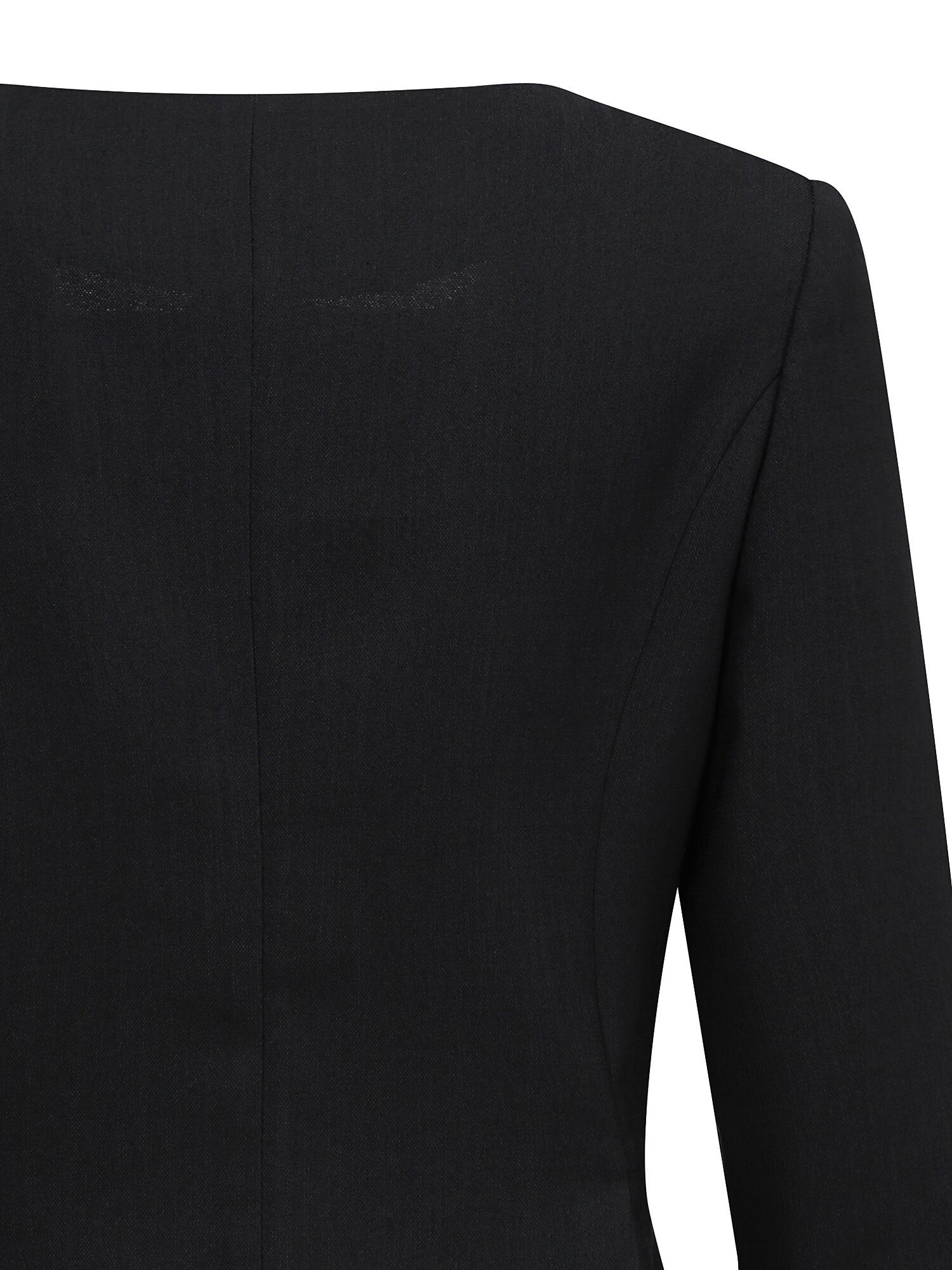 7부 스퀘어넥 페플럼 재킷 (BLACK)