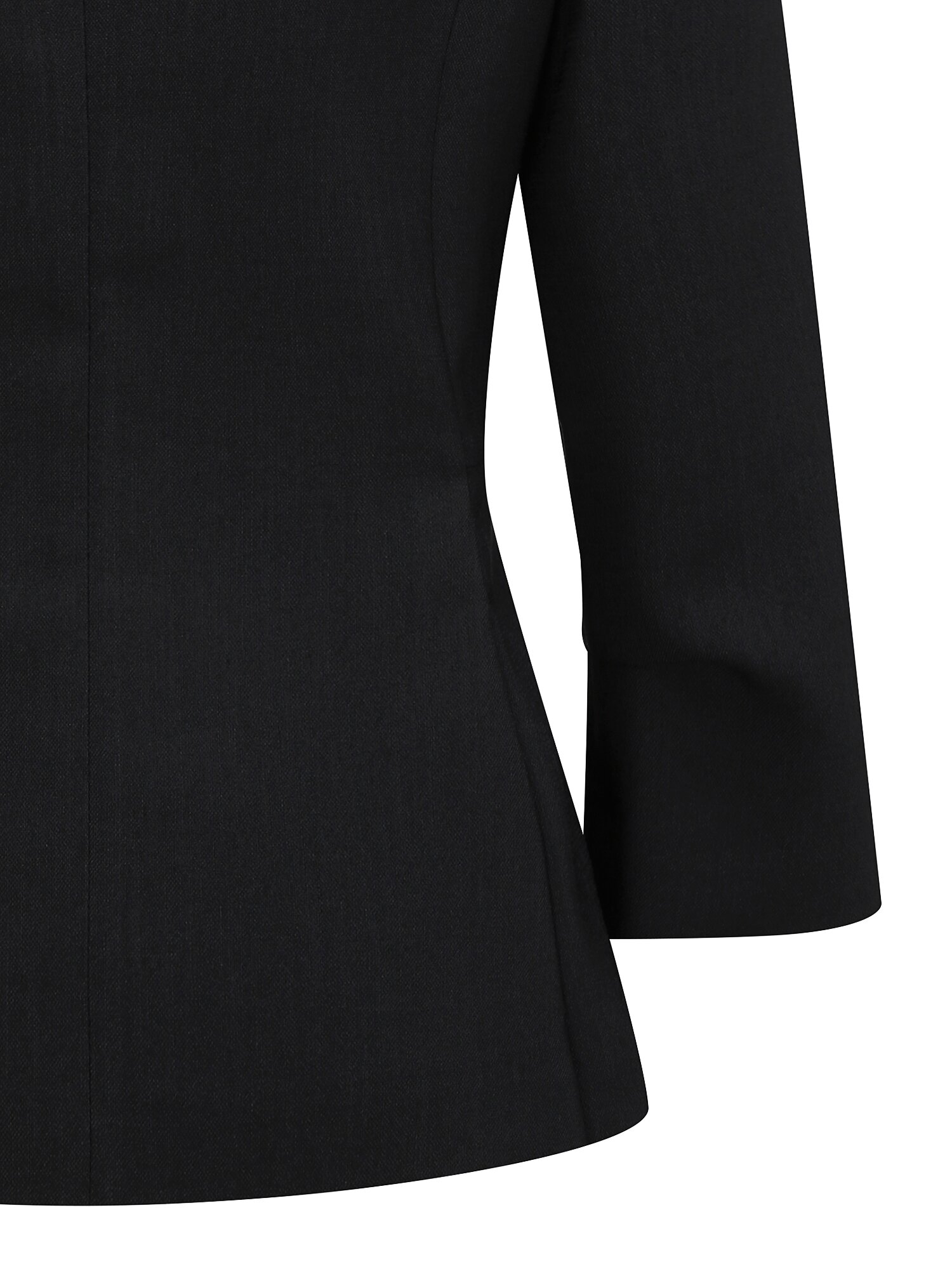 7부 스퀘어넥 페플럼 재킷 (BLACK)