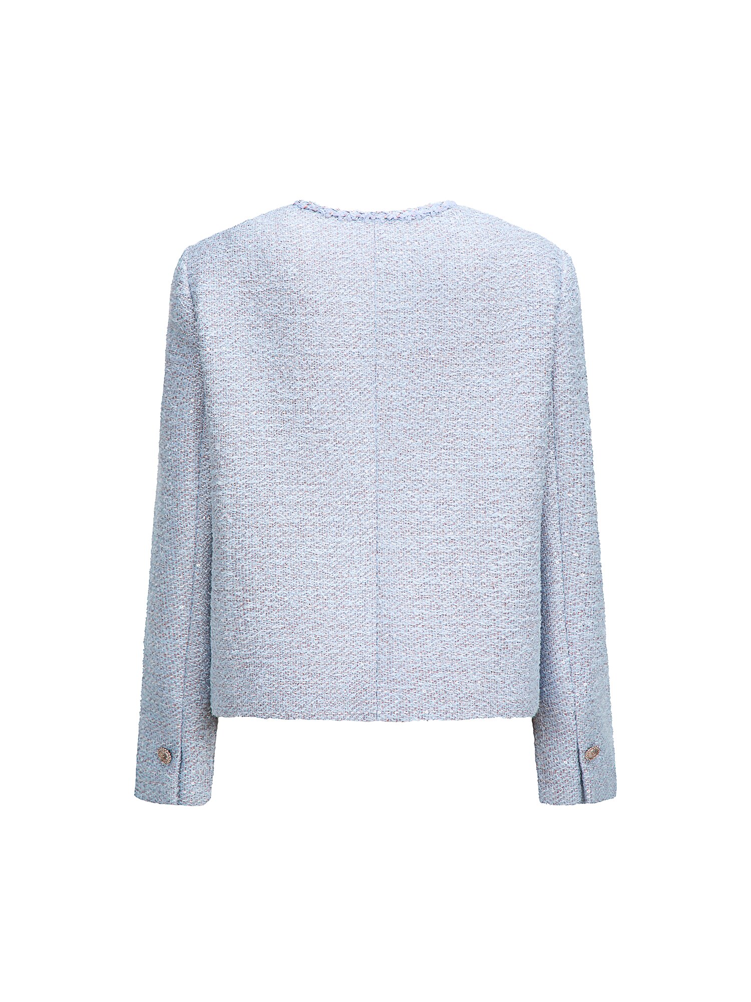 글리터 트위드 포켓 장식 재킷 (LAVENDAR)