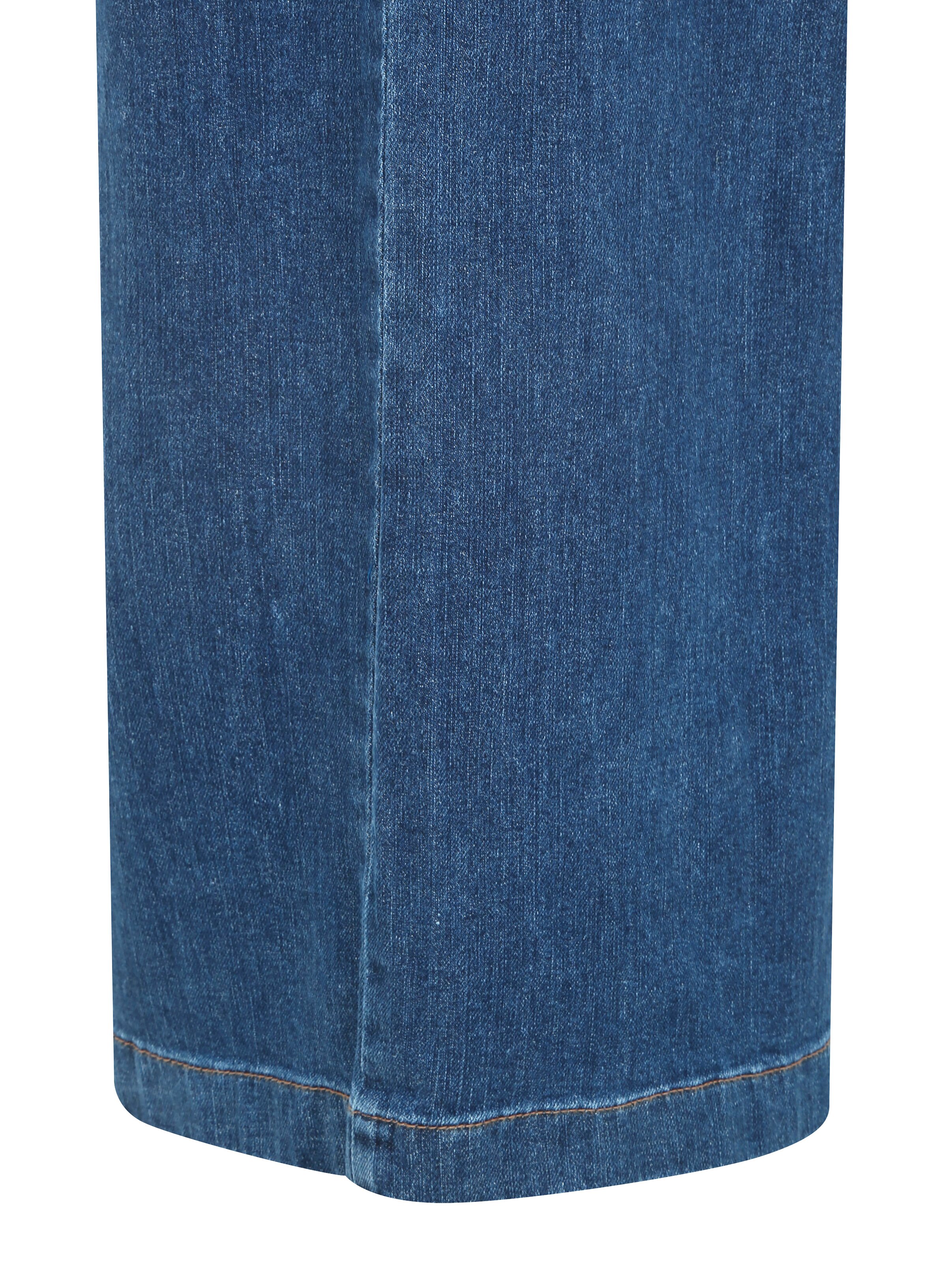 하이 웨이스트 퀼로트 데님 팬츠 (BLUE)