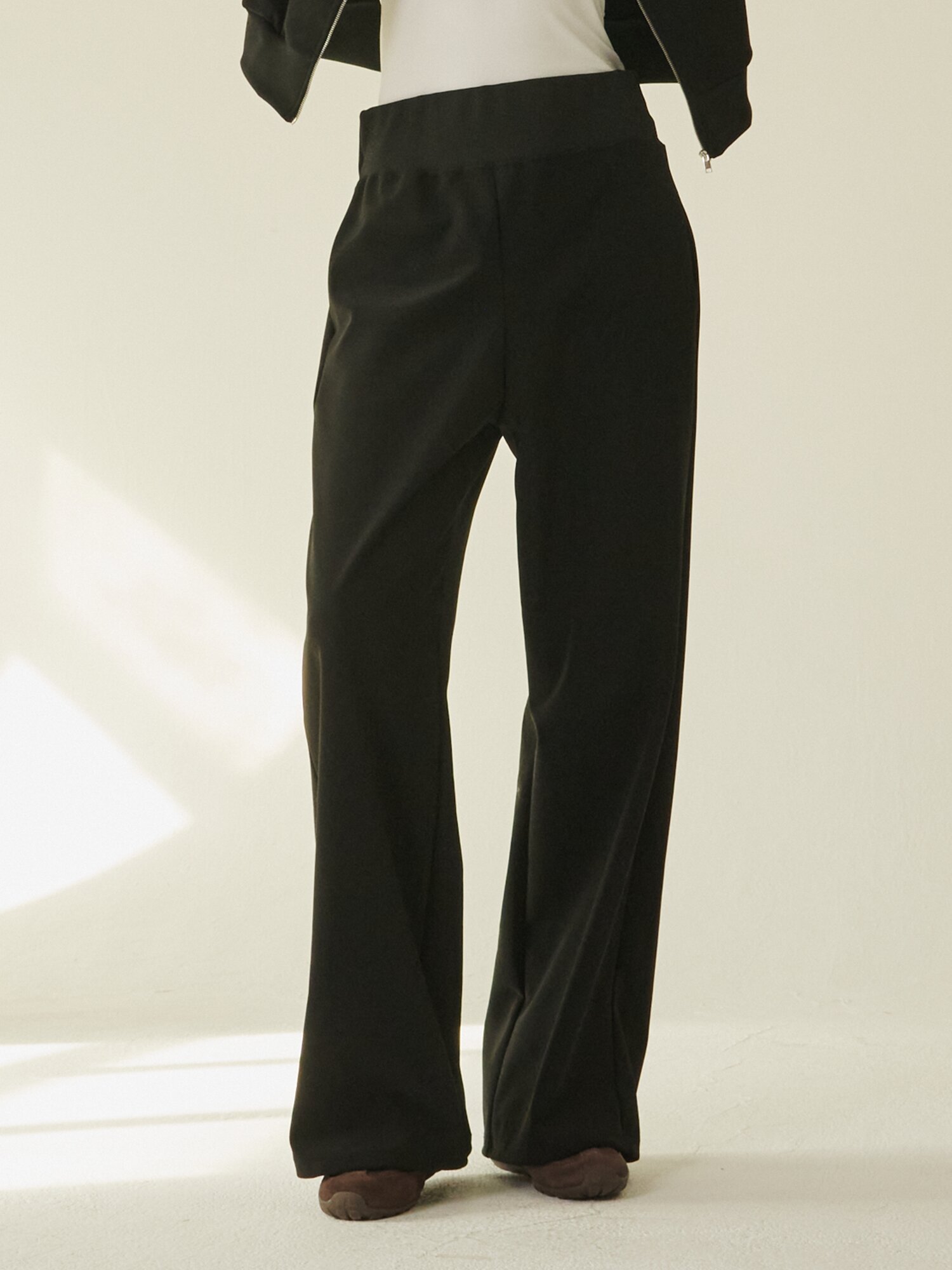 스트레치 져지 팬츠 - 블랙/ Stretch Jersey Pants - Black