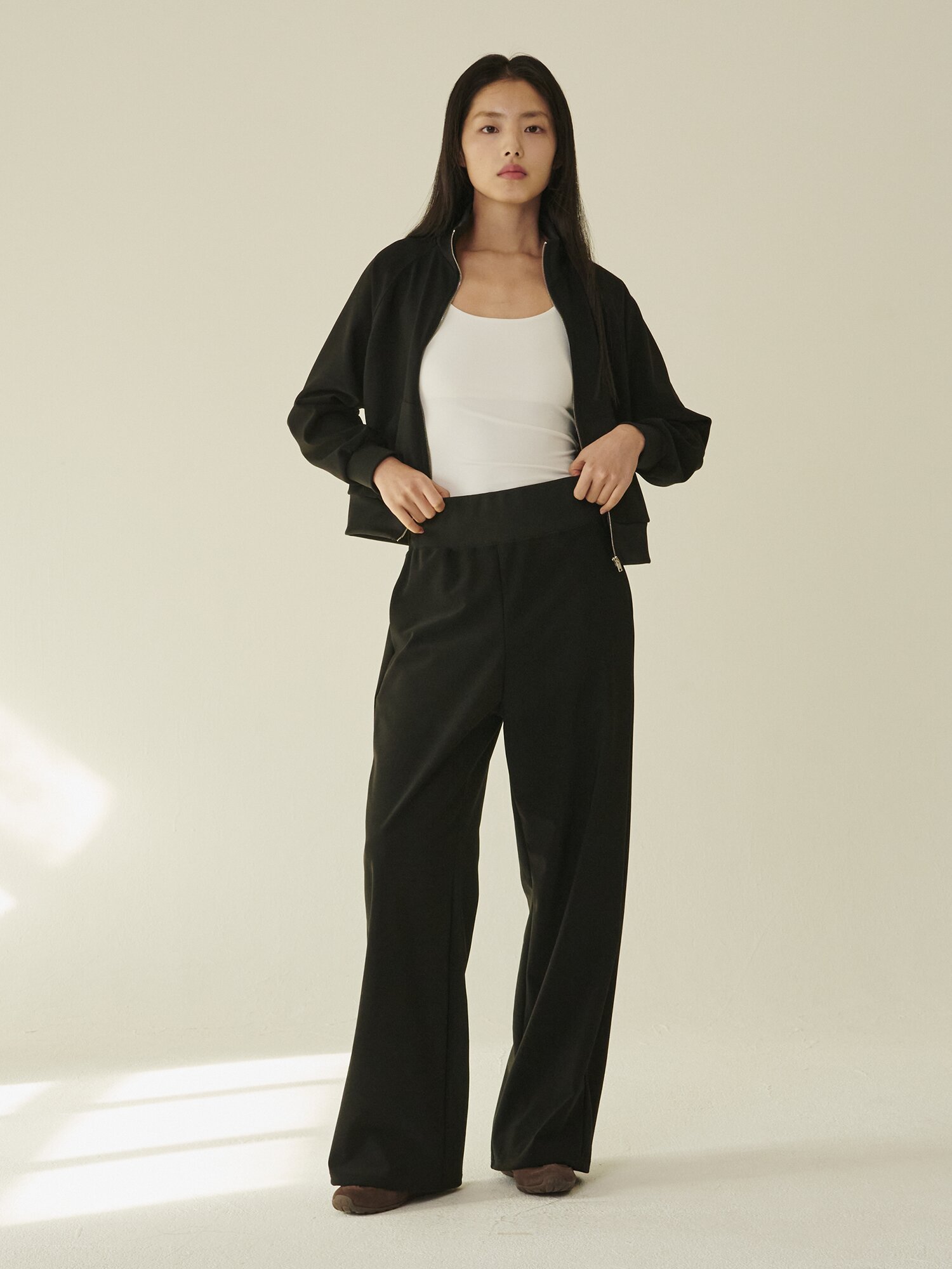스트레치 져지 팬츠 - 블랙/ Stretch Jersey Pants - Black