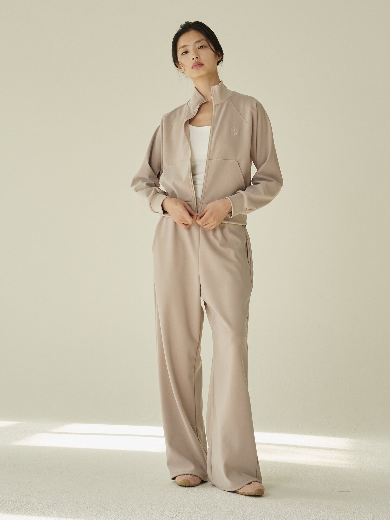스트레치 져지 팬츠 - 베이지/ Stretch Jersey Pants - Beige