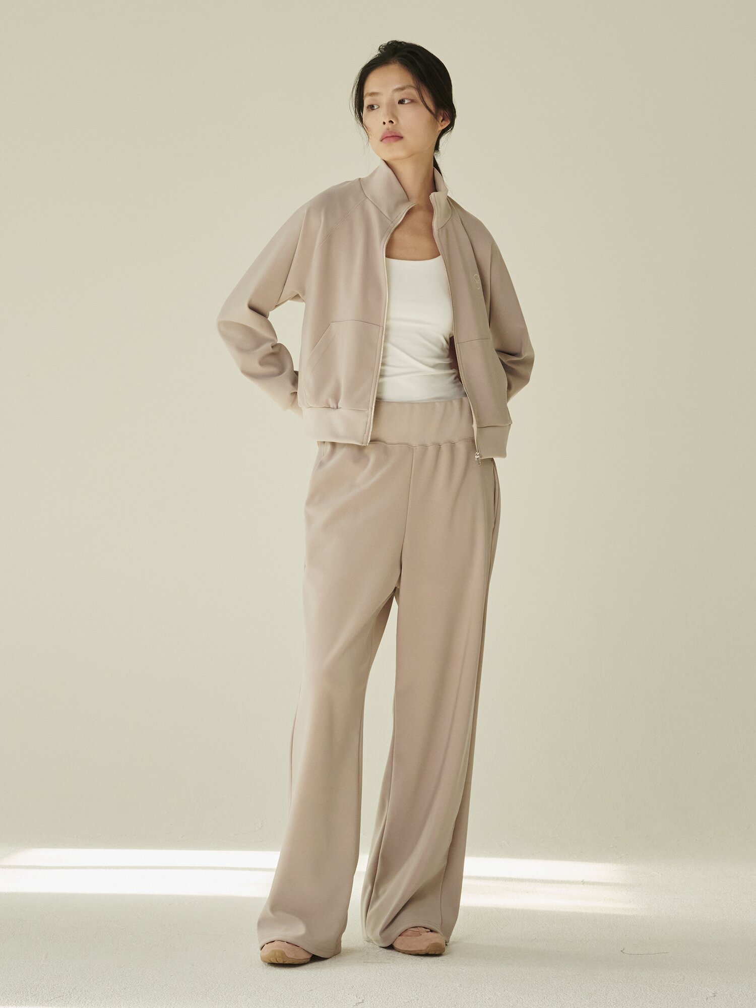 스트레치 져지 팬츠 - 베이지/ Stretch Jersey Pants - Beige