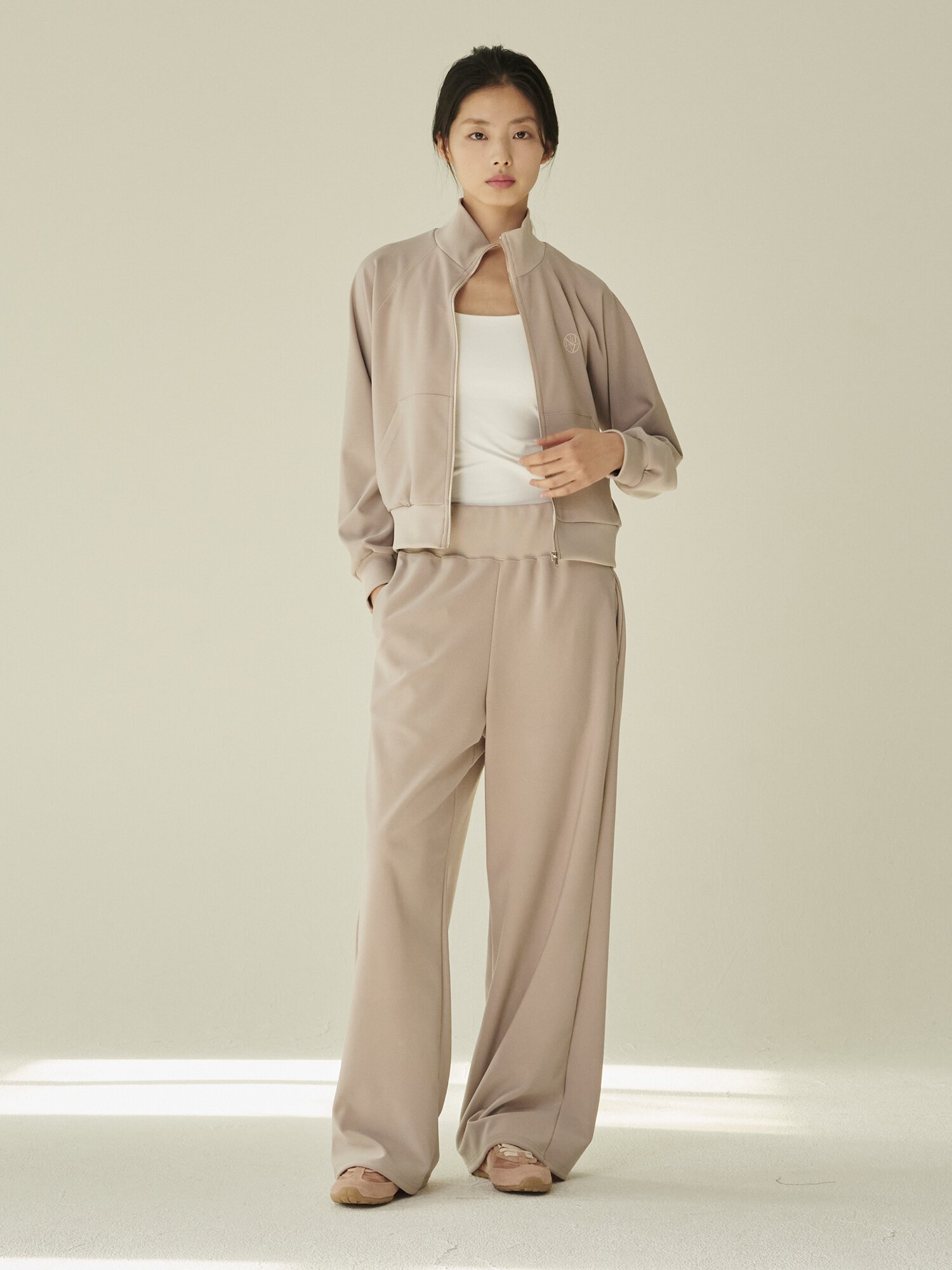 스트레치 져지 팬츠 - 베이지/ Stretch Jersey Pants - Beige