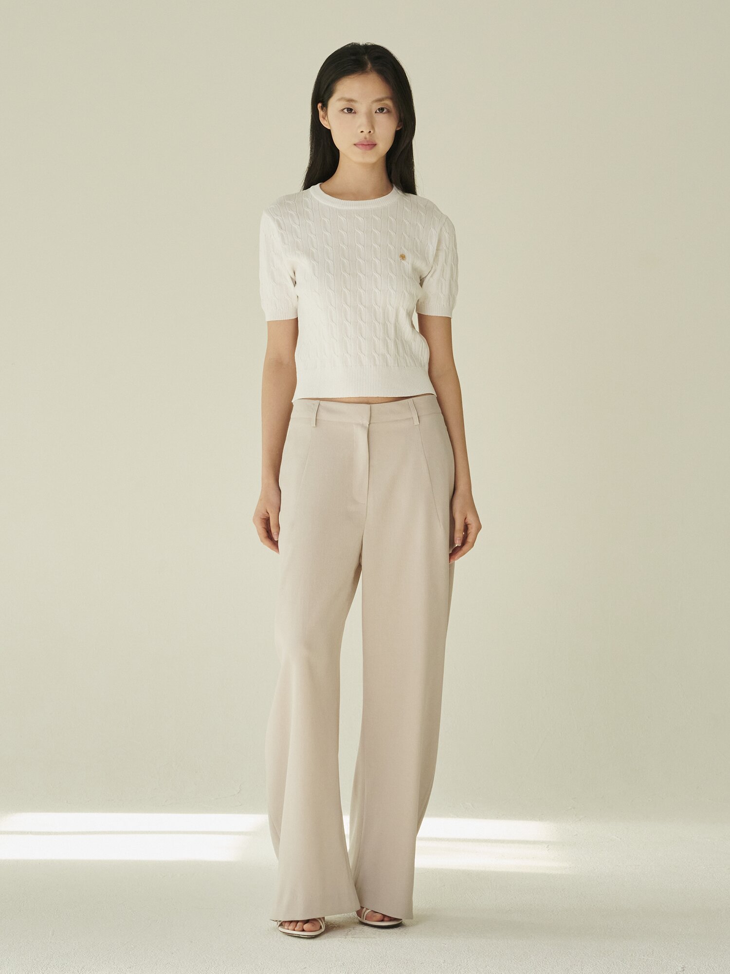 써머 케이블 라운드 니트 - 아이보리/ Summer Cable Round Knit - Ivory