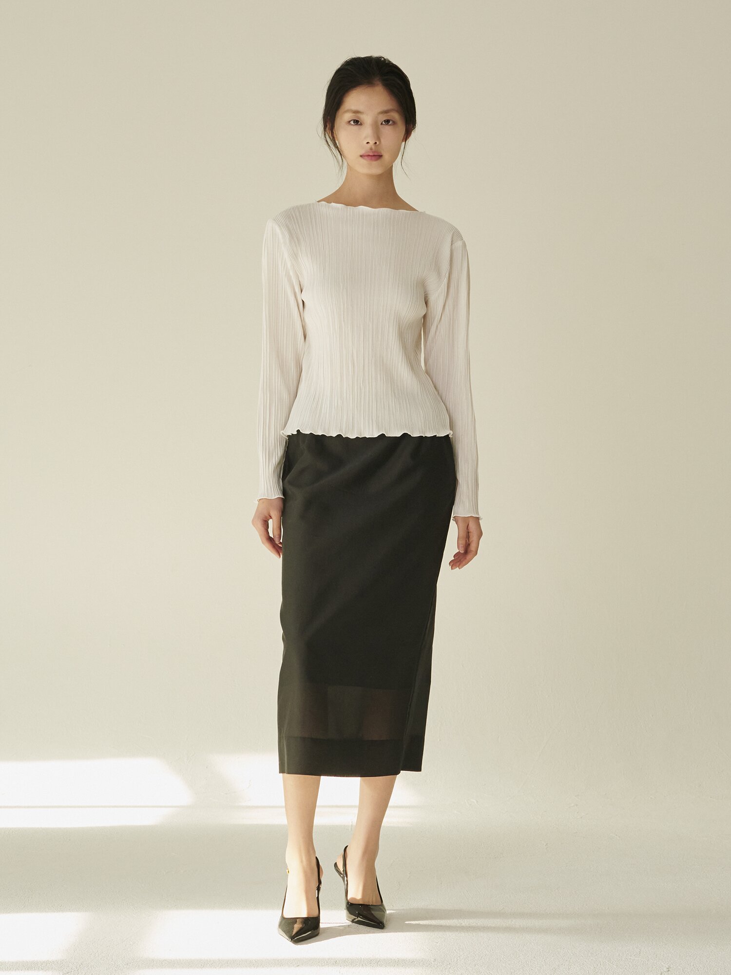 투웨이 블라우스 가디건 - 아이보리/ Two‑Way Blouse Cardigan - Ivory