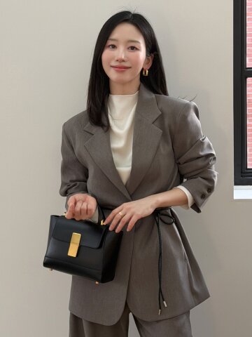 테일러드 오버핏 자켓 -다크그레이/ Tailored Over Fit Jacket - D.Gray
