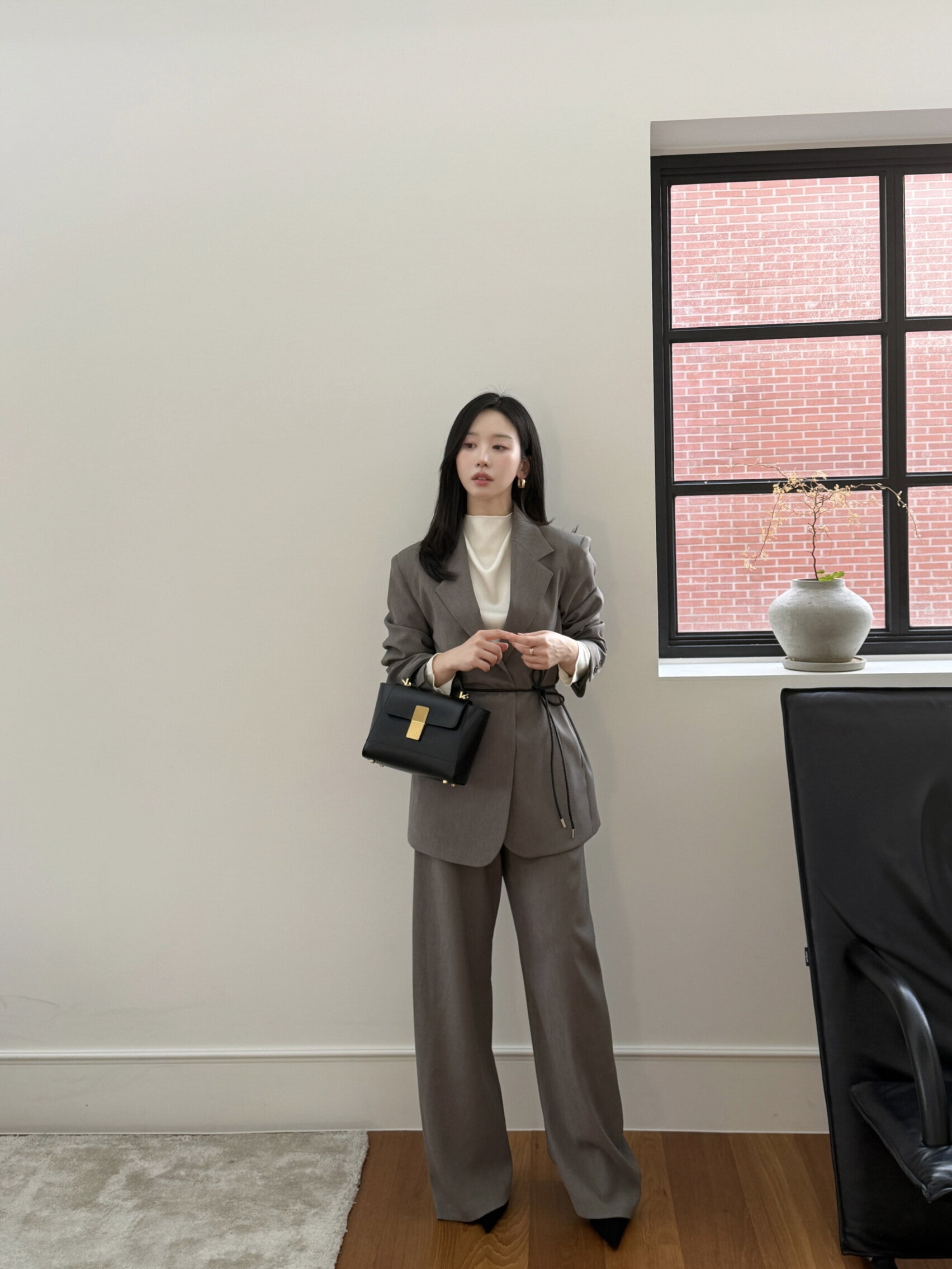 테일러드 오버핏 자켓 -다크그레이/ Tailored Over Fit Jacket - D.Gray