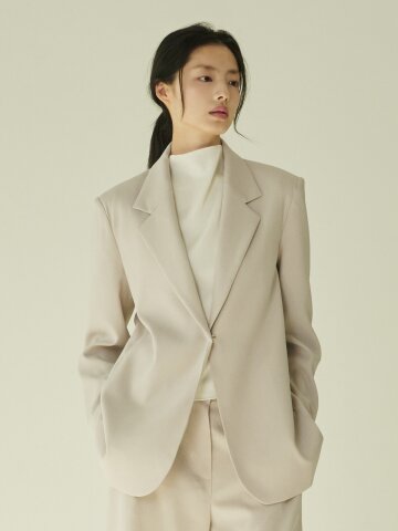 테일러드 오버핏 자켓 - 애쉬베이지/ Tailored Over Fit Jacket - A.Beige

