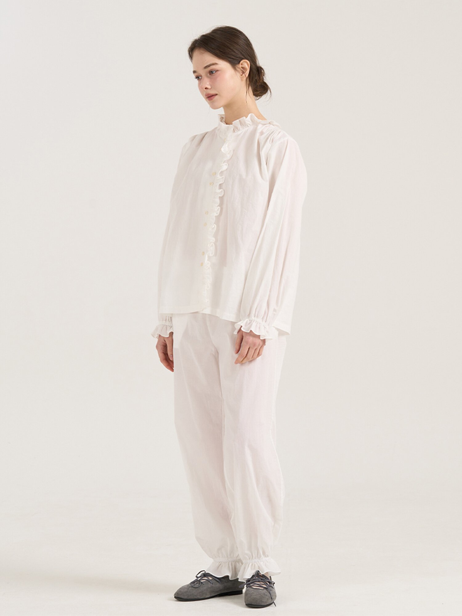 Ninna Lace Banding Pants - Ivory