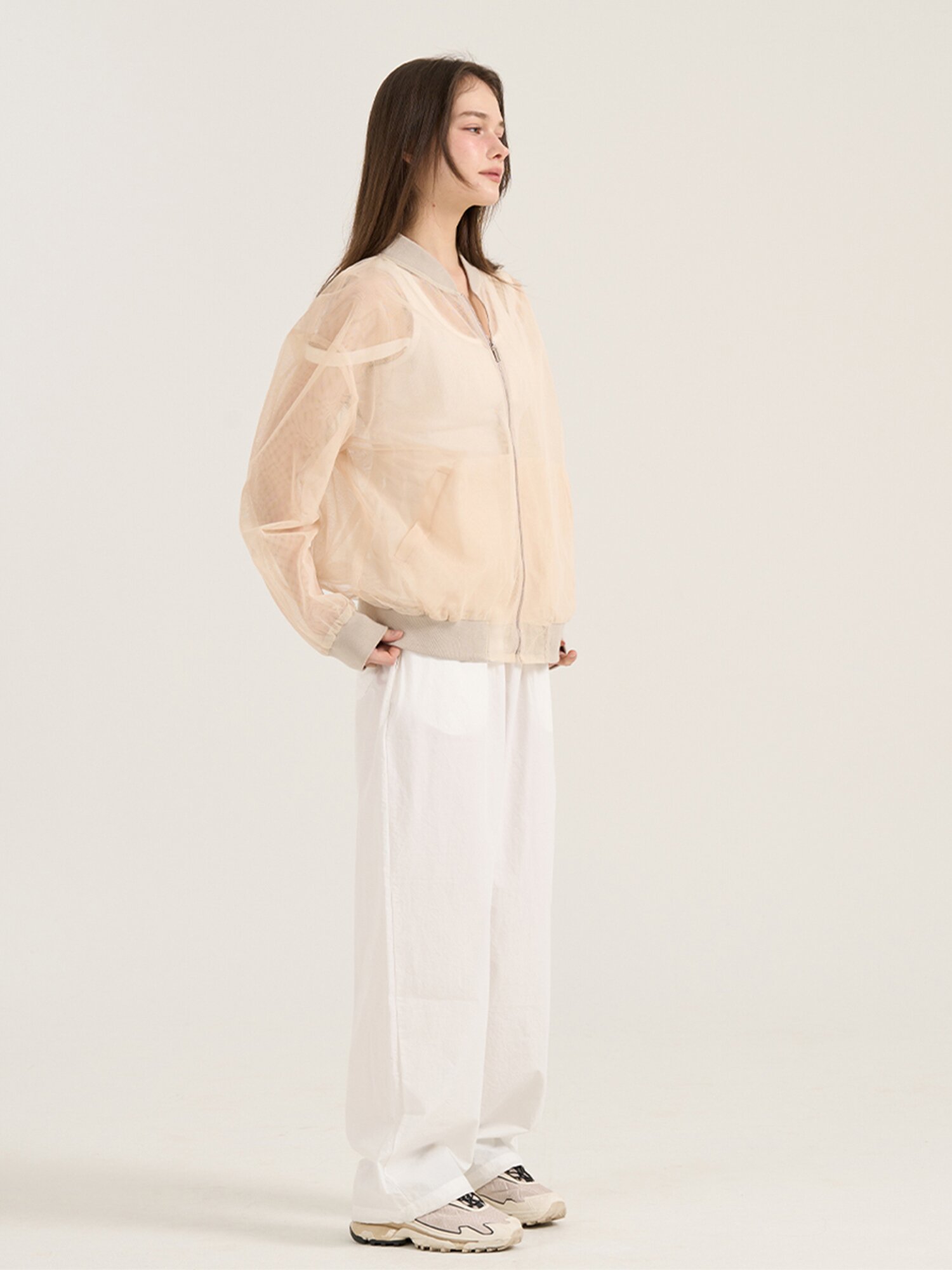 Overture Mesh Jumper - Beige