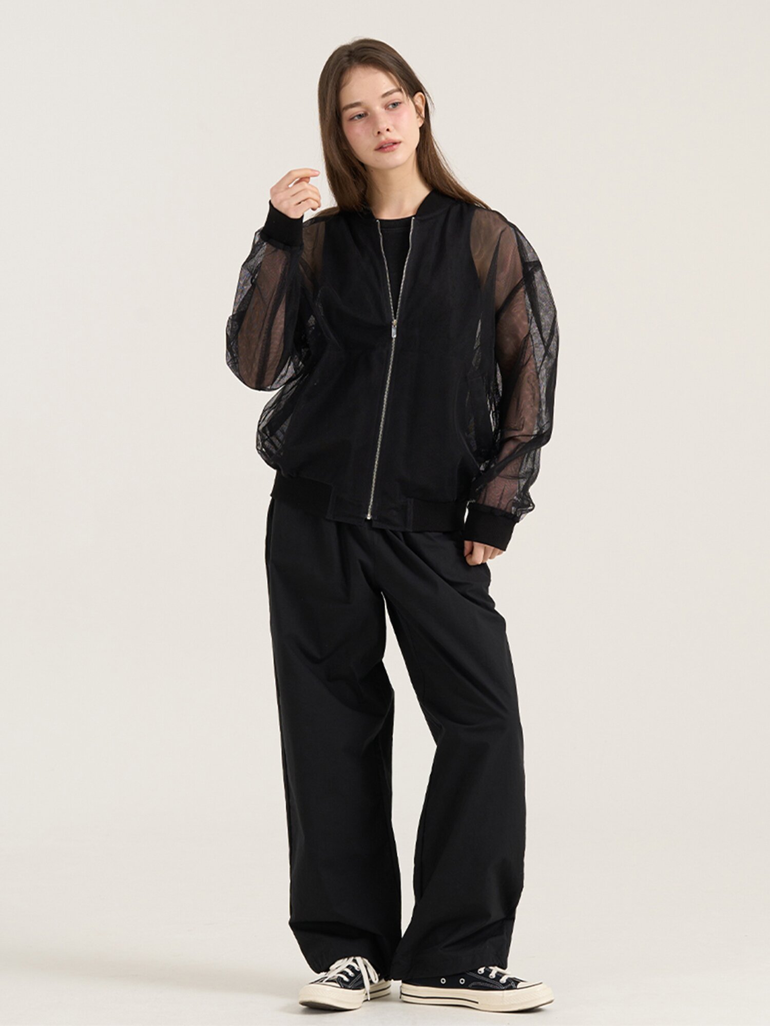 Overture Mesh Jumper - Black
