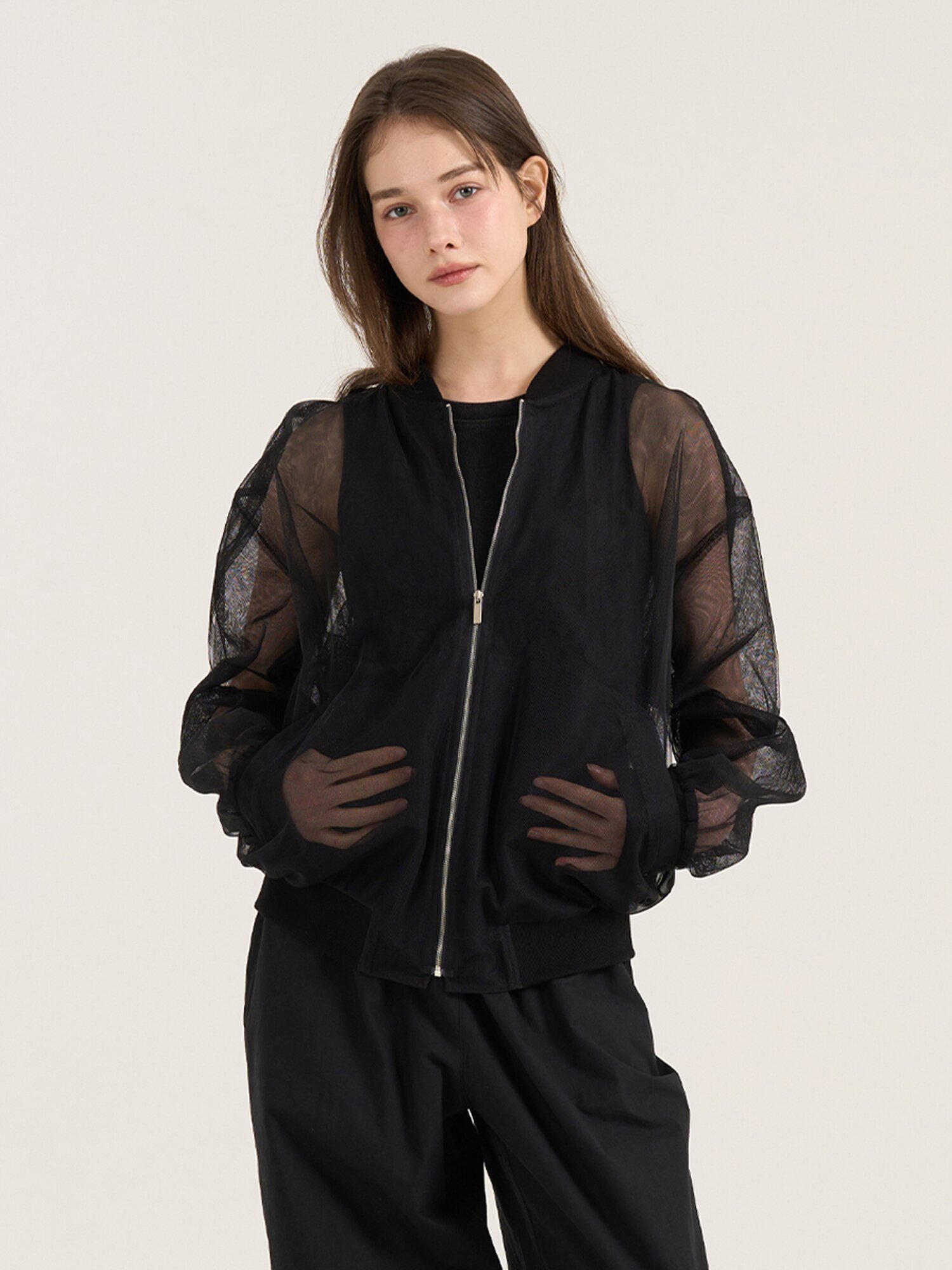 Overture Mesh Jumper - Black
