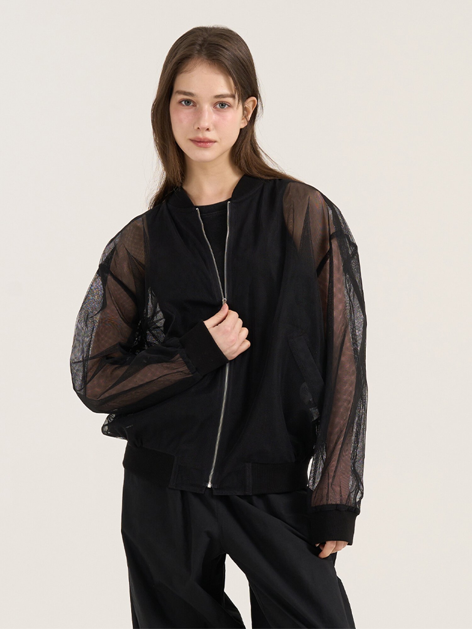 Overture Mesh Jumper - Black
