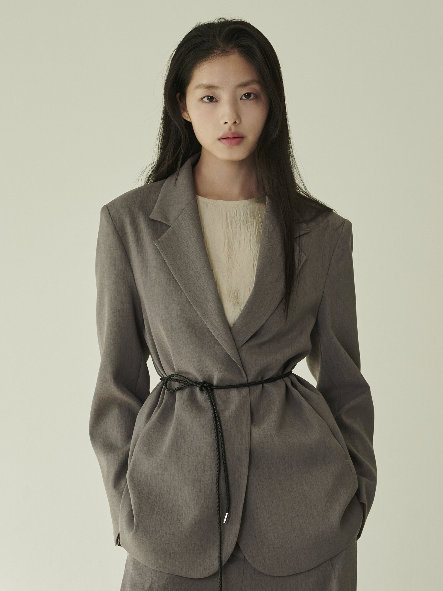 테일러드 오버핏 자켓 셋업 - 다크 그레이 / Tailored Over Fit Jacket Set - D.Gray