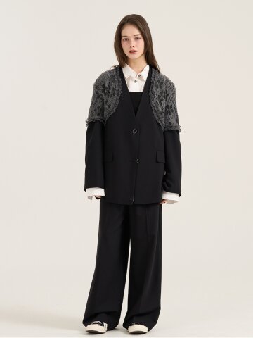 옴브라 레이스 볼레로 - 블랙