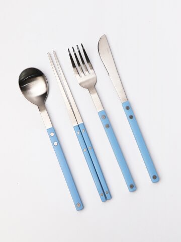 [한식+디너세트] 쌍띠에 실버 커트러리 한식 수저 디너포크 디너나이프 양식기 한식기