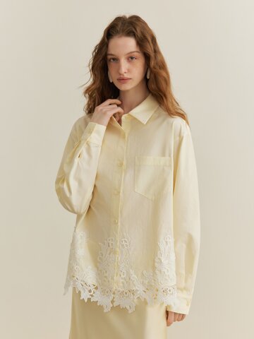 YY_Floral lace shirt