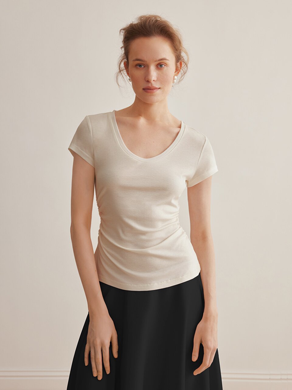 YY_Waist slim short top_4color