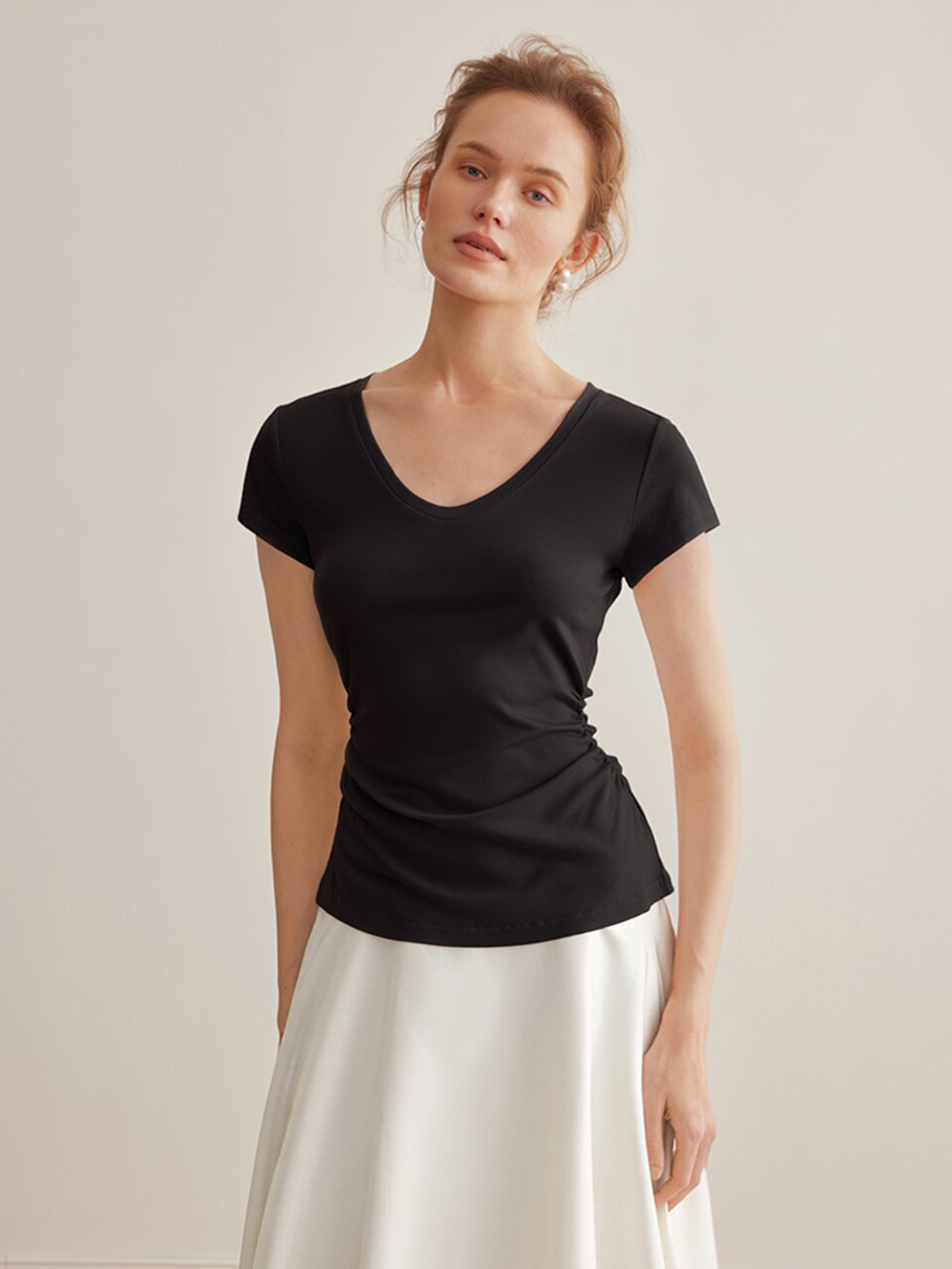 YY_Waist slim short top_4color
