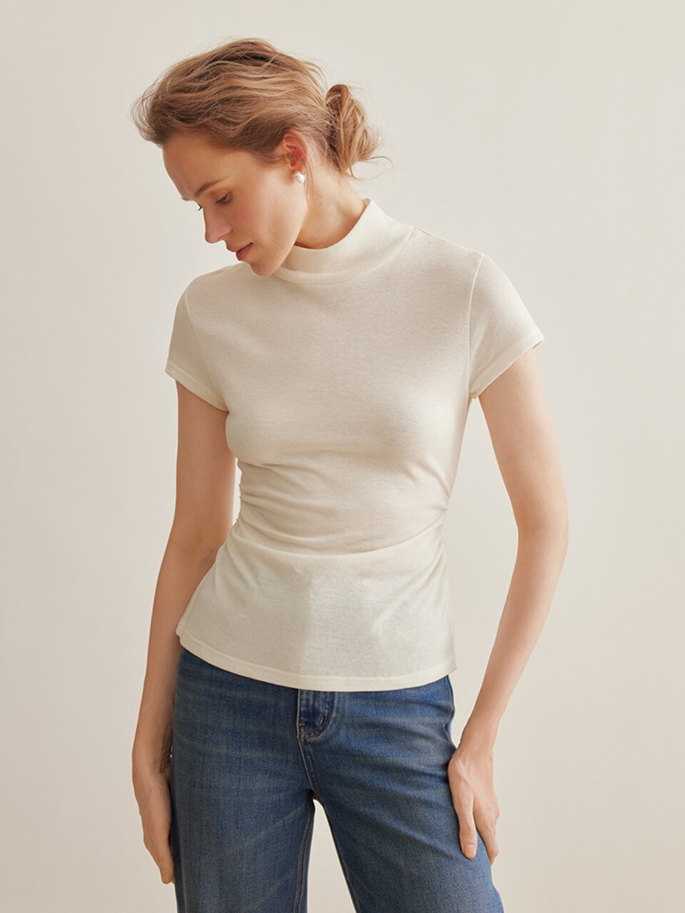 5/26 예약배송_YY_Short-sleeved versatile top_4color