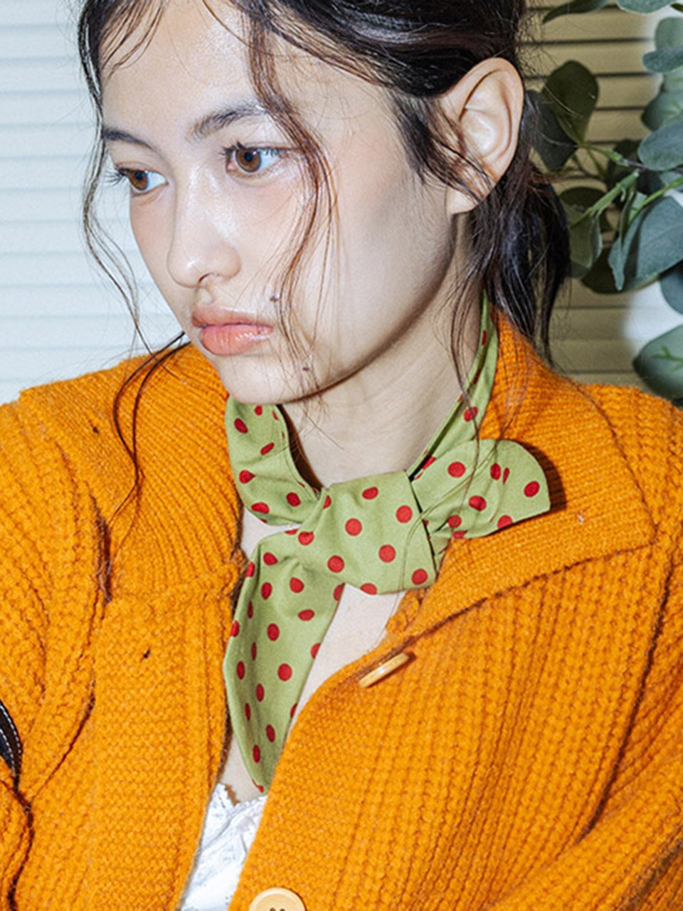 5/11 예약배송_DD_Candy dot scarf_KHAKI