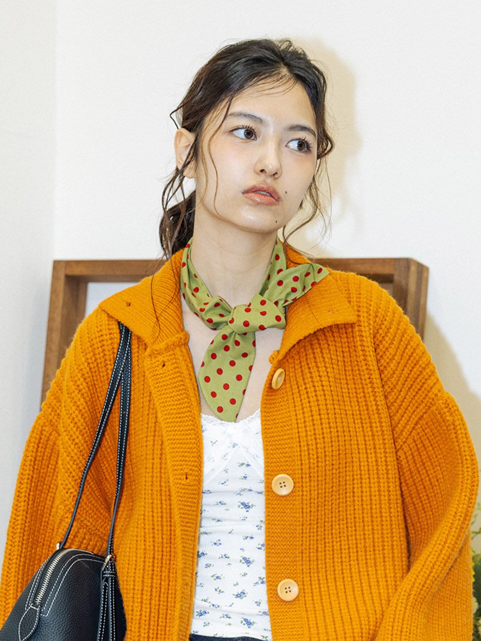 5/11 예약배송_DD_Candy dot scarf_KHAKI