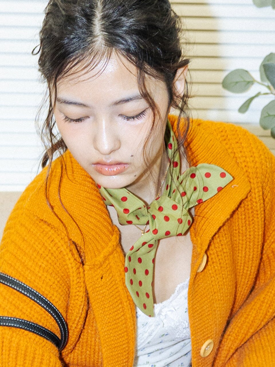 5/11 예약배송_DD_Candy dot scarf_KHAKI