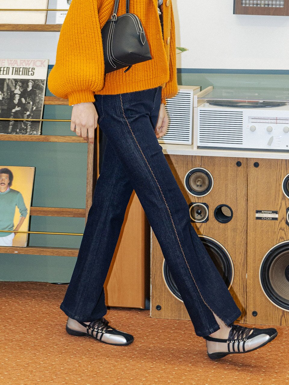 DD_Full length denim pants_DARK BLUE