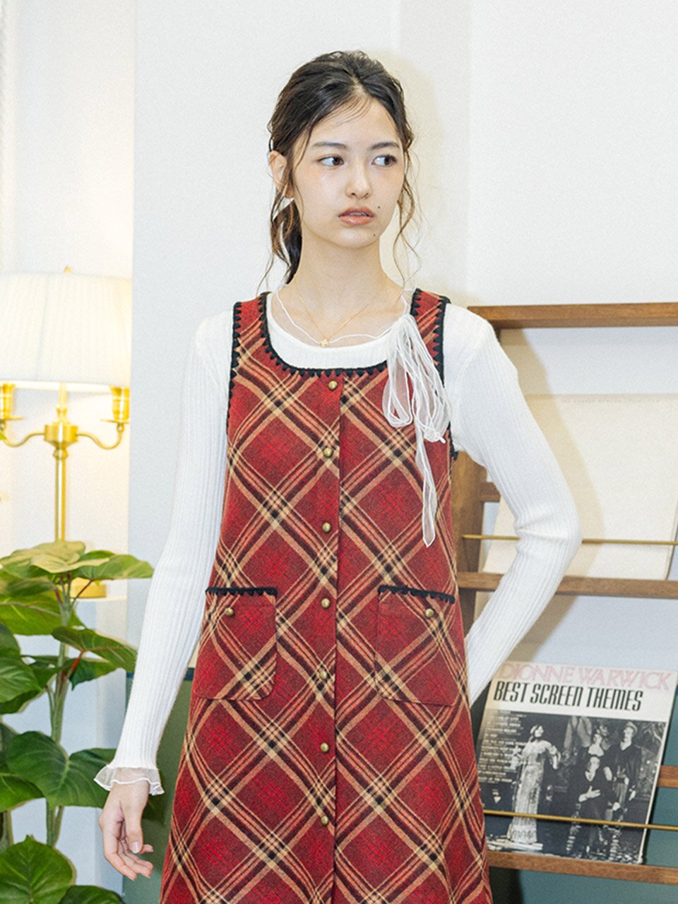 DD_Mesh bow knit top_3color
