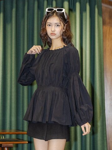 DD_Soft gather blouse_2color