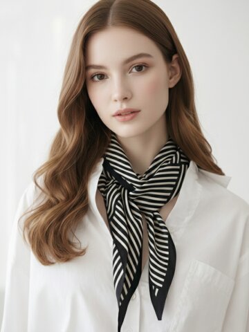 오브에 스트라이프 마름모 간절기 스카프 사계절 포인트 머플러 S94