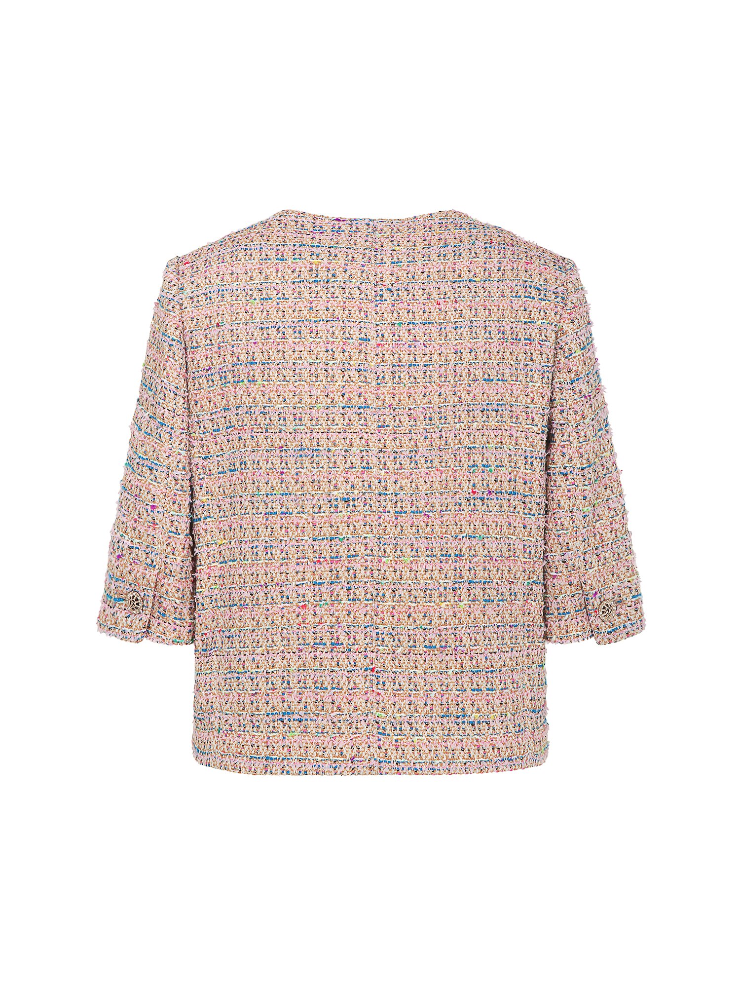 트위드 쥬얼 버튼 크롭 재킷 (MULTi COLOR)