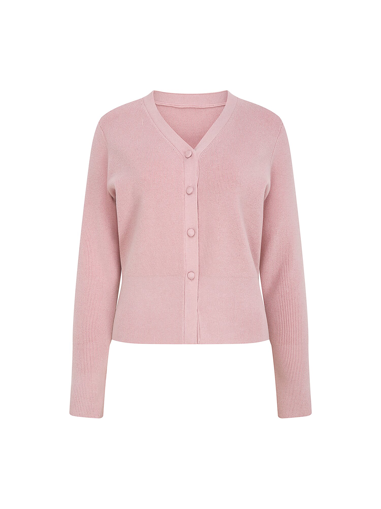 소프트 브이넥 크롭 가디건 (PINK)
