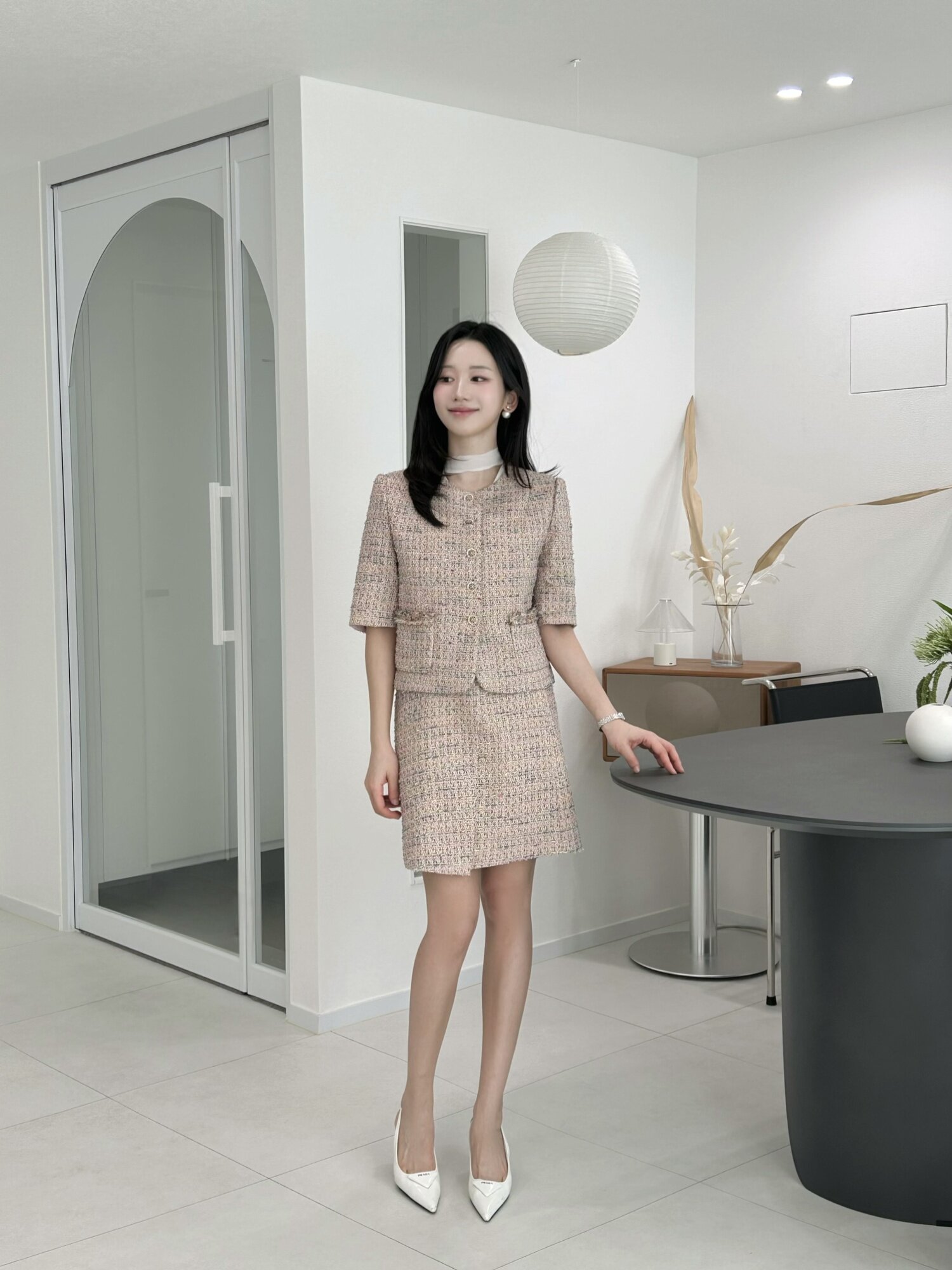 트위드 메탈 장식 미니 스커트 (MULTi COLOR)